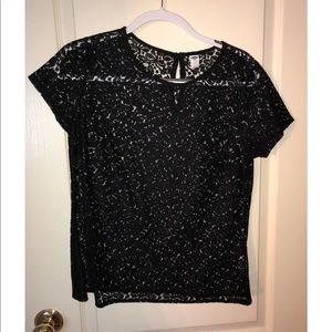 Black lace shirt